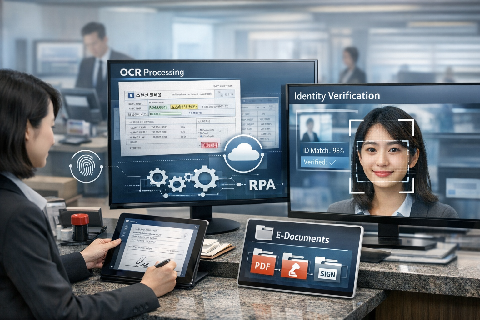 인지소프트 금융권 문서자동화 솔루션 OCR 신분증 인식 전자문서 RPA 시스템